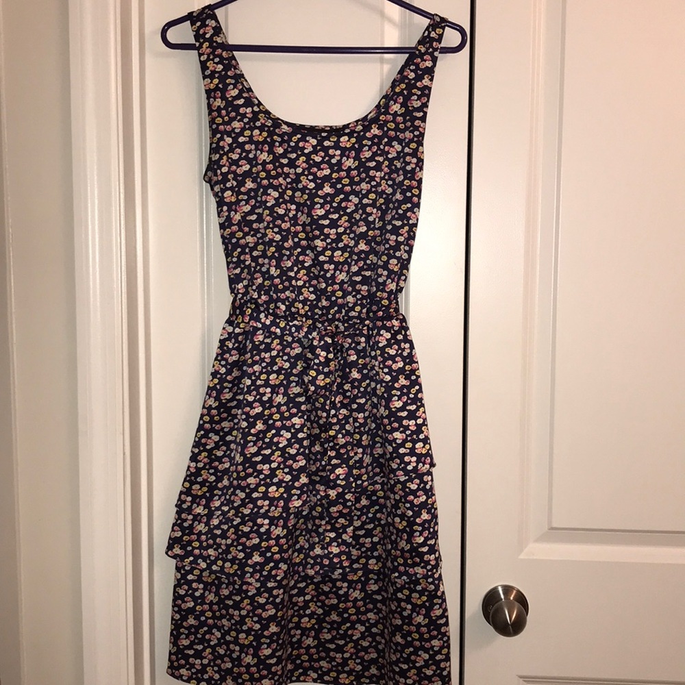 The Limited Navy Blue Flower Dress